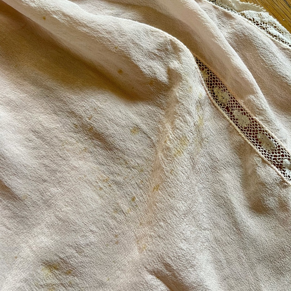 20s Vintage Flapper Pink Silk Step-In - Picture 10 of 16